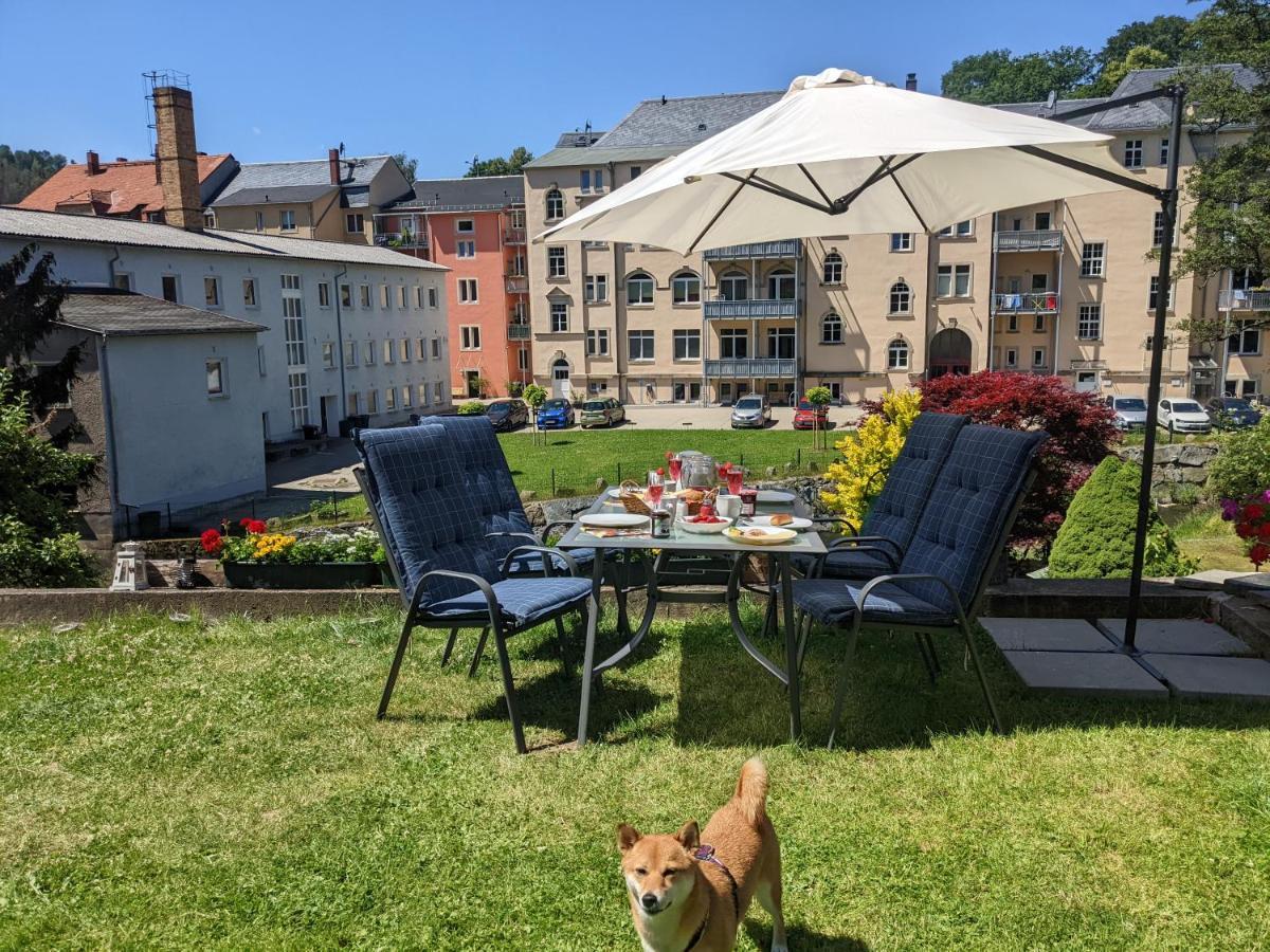 Urlaubstraum Mit Pool, Terrasse & Fluss Im Garten - Ut Apartamento Sebnitz Exterior foto